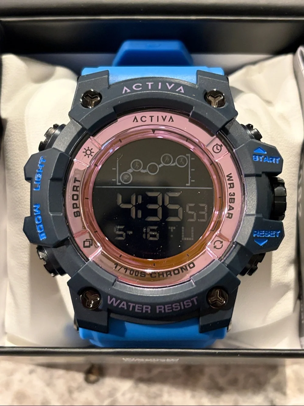 Activa X Invicta 50mm Digital Watch Blue ACW8082-011 New